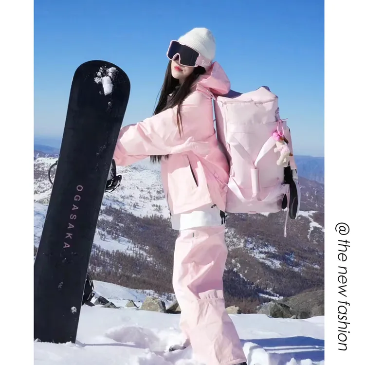 东方骆驼滑雪服套装女男新款冬情侣紫色雪衣雪裤外套单板双板装备