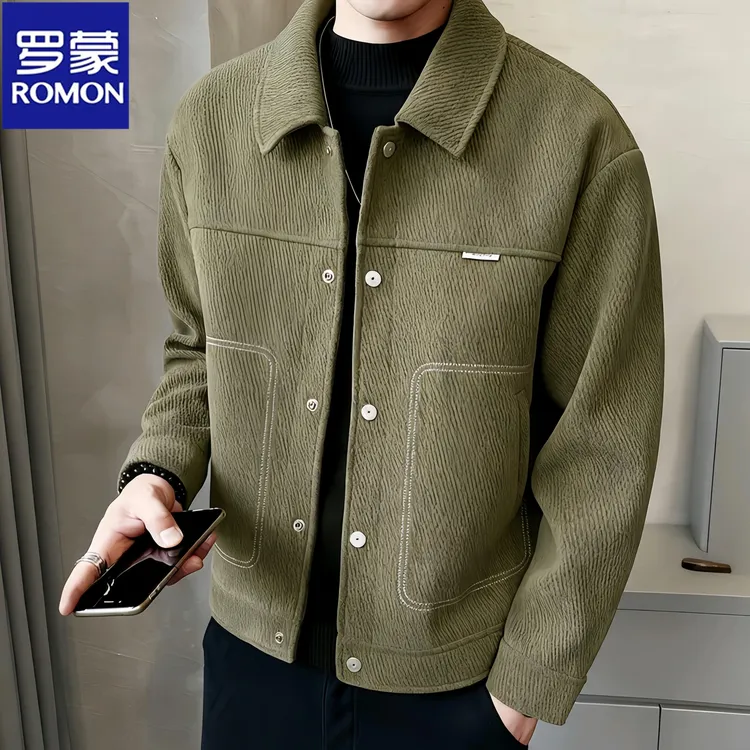 Romon/罗蒙羽绒内胆夹克男士羽绒服外套冬季新款韩版翻领羽绒服男