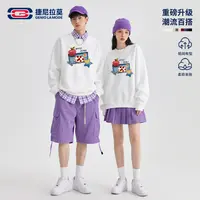 【敖瑞鹏代言】捷尼拉莫新品圆领无帽卫衣潮牌宽松上衣男女同款衣服