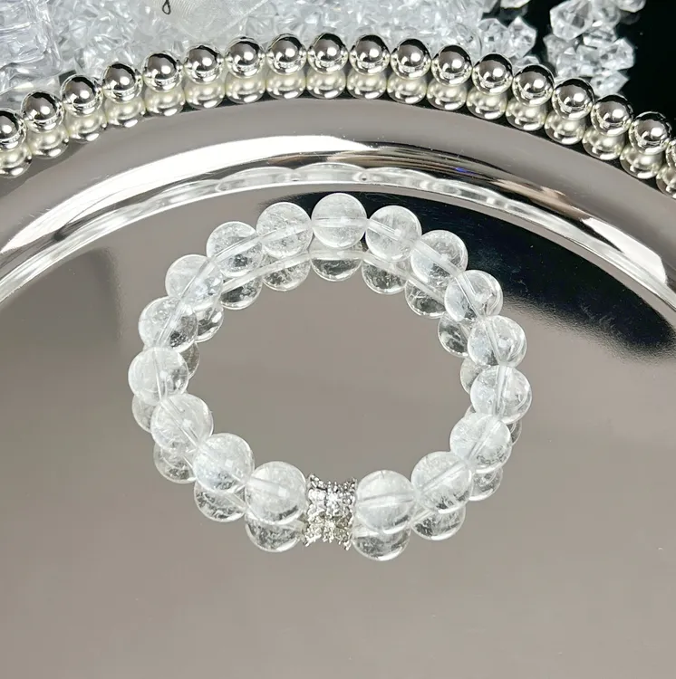 【冰薄荷】天然白水晶设计手串国风时尚百搭水晶手链礼物多样性发一