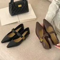 D0139复古法式尖头小皮鞋25年新款鞋子秋季软底单鞋玛丽珍乐福鞋