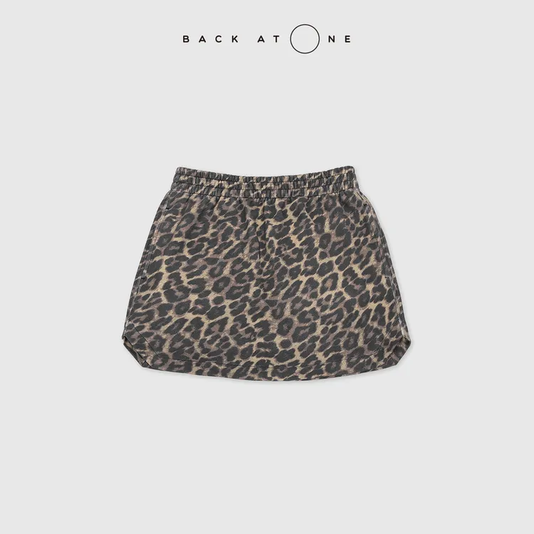 BACKATONE“野性优雅” 时髦百搭挺括有型豹纹半裙 BFF-2BH604K-K