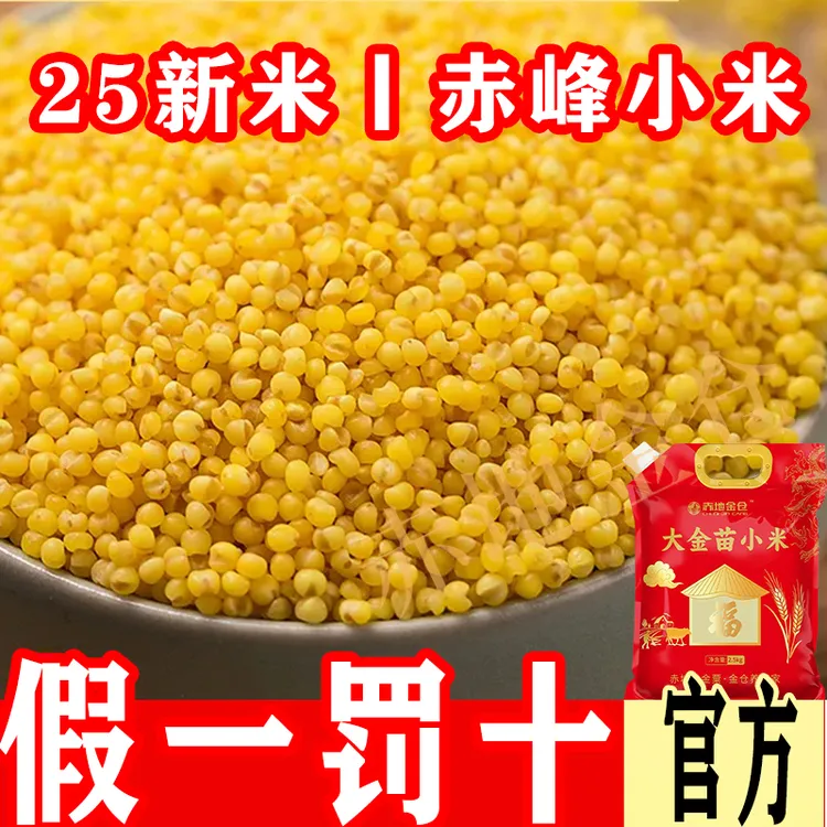 赤地金仓正宗内蒙古赤峰特产大金苗黄小米5斤装米油醇厚品质优选