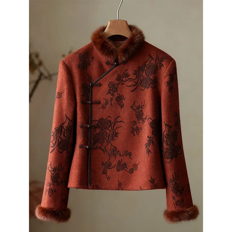 新中式国风巨好看外套2025年冬季新款今年流行爆款复古加厚上衣女