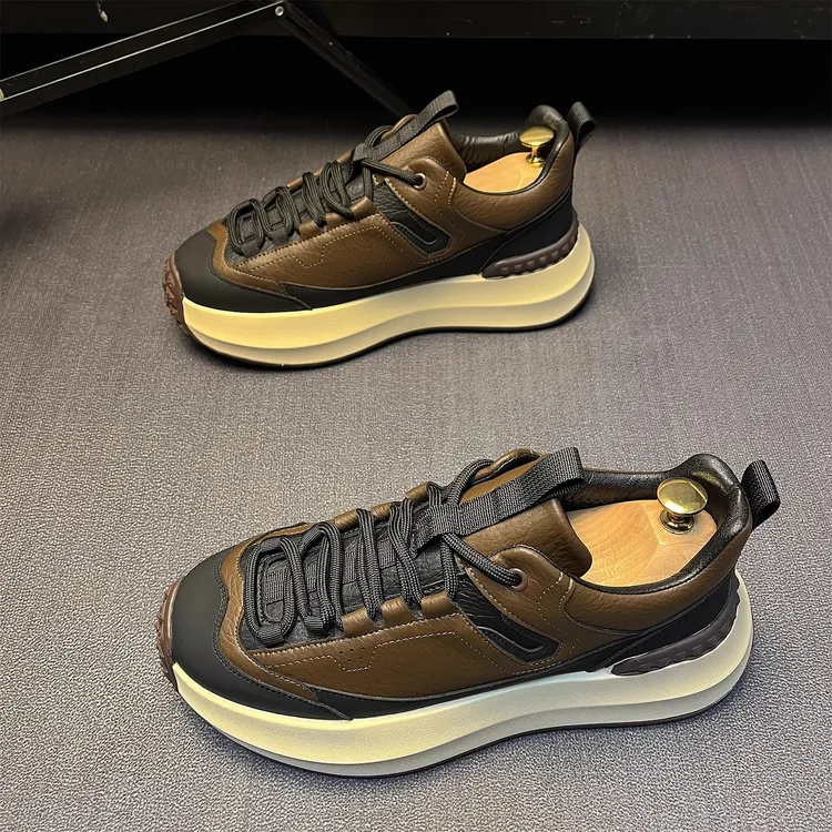 欧洲站轻奢潮牌来袭~秋冬款百搭厚底老爹鞋精神小伙休闲运动板鞋