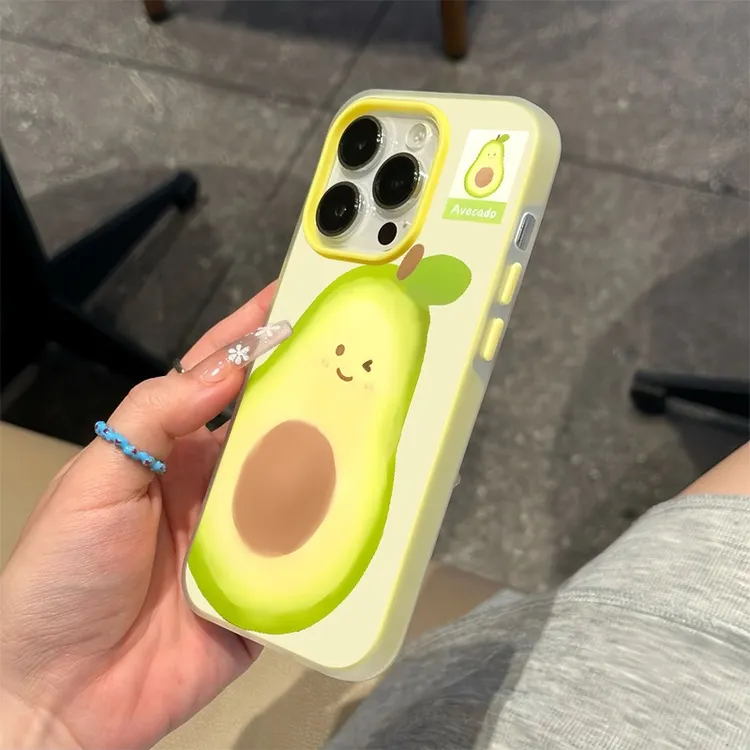 【壳百搭】适用小米15华为ov苹果立体牛油果创意二合一果冻定制壳