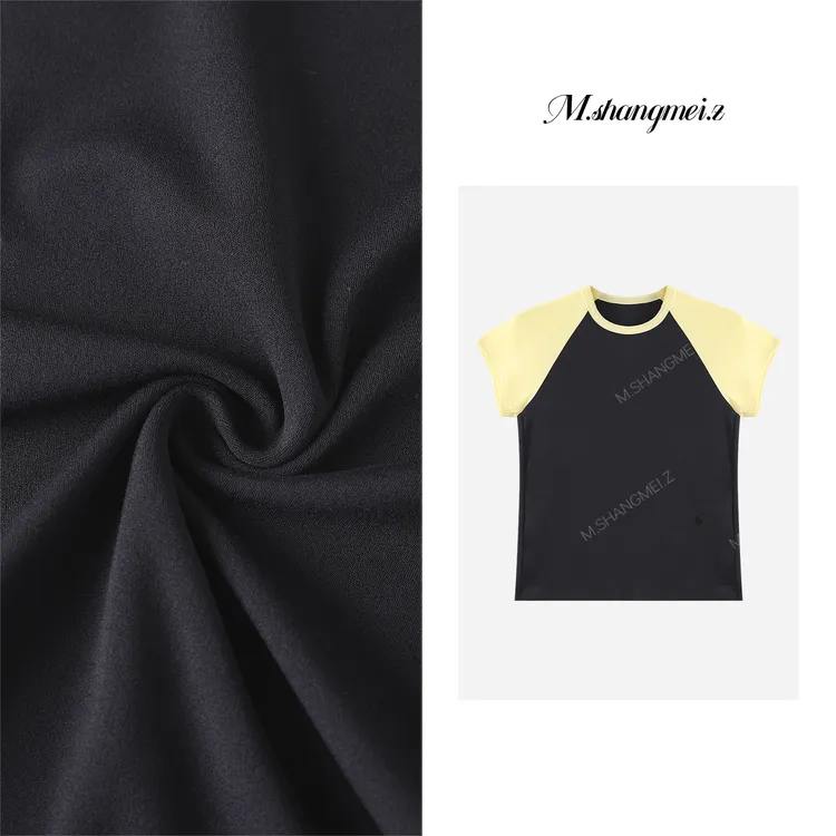 M.SHANGMEI.Z/沐熙【闪电袖】美大哥柔软复古拼色袖T恤X07AT1015
