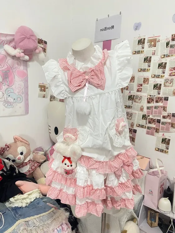 【直播扣号链接】夏季可爱吊带辣妹甜美超短裤手作默认微瑕no退换