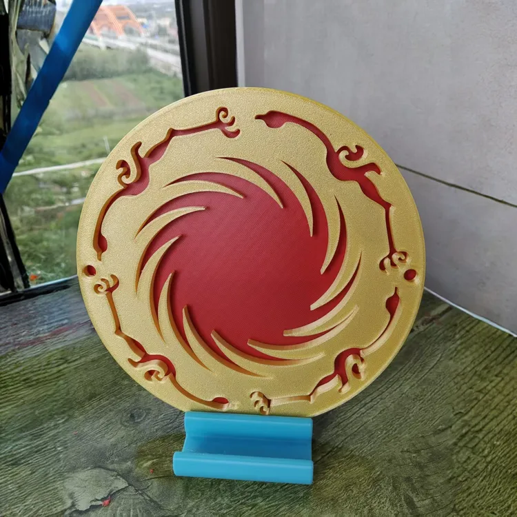 文创太阳神鸟手机底座摆件国学艺术装饰品三星堆冰箱贴挂饰礼物