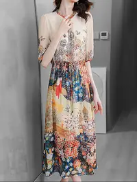 【连衣裙】高档连衣裙设计感时装女装服装2517[XSLF]Q