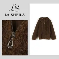LA.Sheila 连帽拉链颗粒绒外套253-WT/0913-8512
