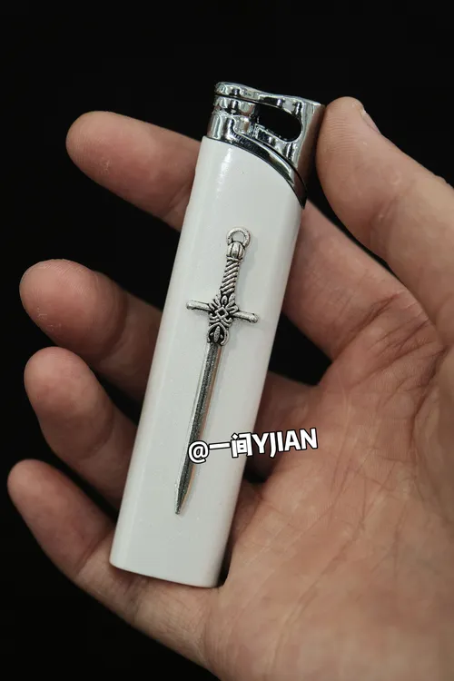 【一间】燃剑手作打火机粉色防风火焰送礼盒装金属质感充气使用