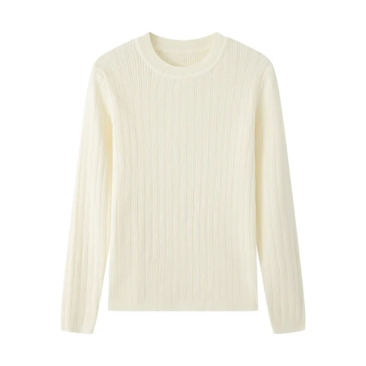 花倾慕秋冬韩系穿搭圆领打底衫女内搭针织衫毛衣女漂亮上衣95517