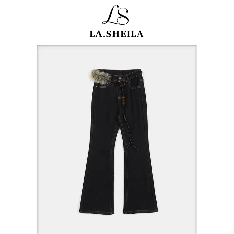 LA.Sheila送腰绳  “小狐狸”微喇牛仔裤254-KZ/1024-1736