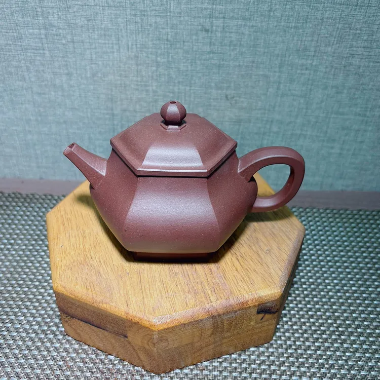 紫泥精工六方壶六方潘壶泡茶壶茶具