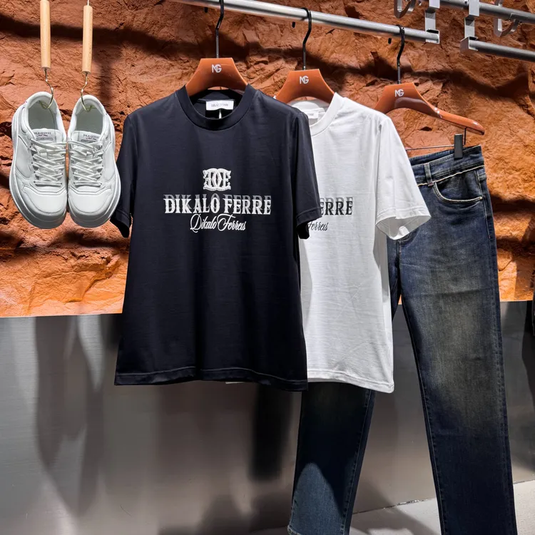 DIKALO FERRE/迪卡里奥 费雷D53DT026男士新款秋季糯绒棉半袖百搭