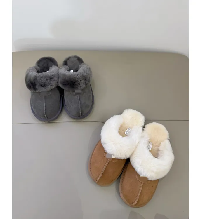 2025新款千颂伊同款皮毛一体薄底星拖拖鞋女外穿时尚百搭羊毛拖鞋