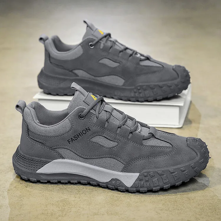 2025爆款男鞋工地劳保鞋男四季款防滑百搭厚底潮流防臭工作鞋