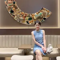 【倾城之恋】2539 安妮老板 千金名媛高定蕾丝重工提花镶无袖连衣裙