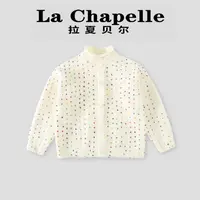  La Chapelle【拉夏贝尔】冬季时尚韩版套头彩点儿童针织衫LA2899