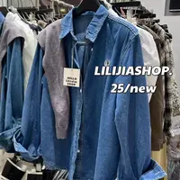 牛仔衬衫灰色披肩add88126