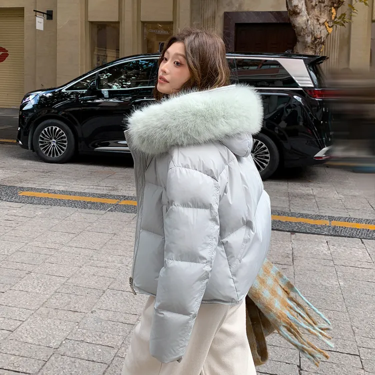 棉服女短款2025冬季新款时尚高级小个子大毛领小众加厚面包服外套