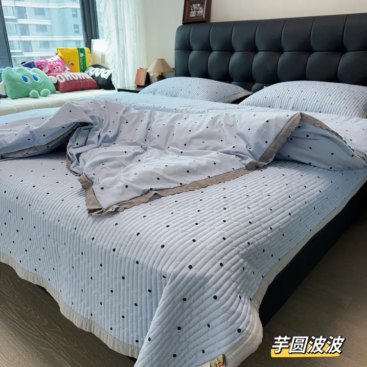 床盖款夹棉四件套A类韩式印花小碎花被套机洗小清新床品被罩