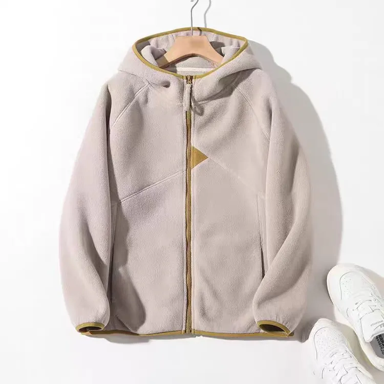 绒冬暖阳!25冬羊毛颗粒暖绒保暖舒适宽松户外防风连帽厚外套