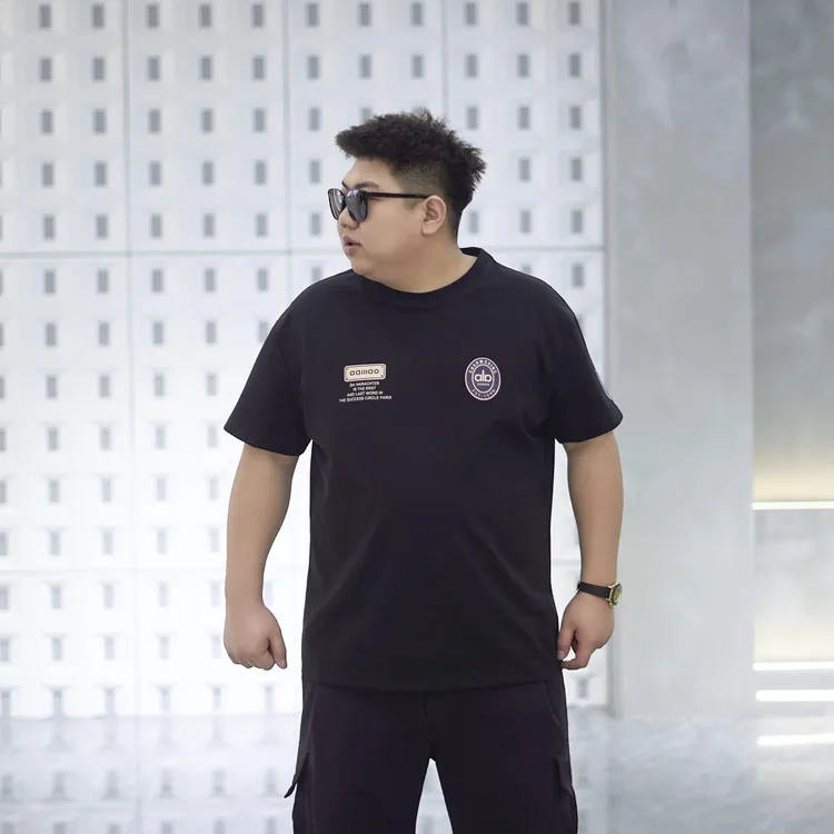 大码男装 欧美风 轻奢款 圆领短袖72777