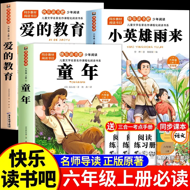 【六年级上册必读课外书】人教版童年 小英雄雨来 爱的教育同步阅读