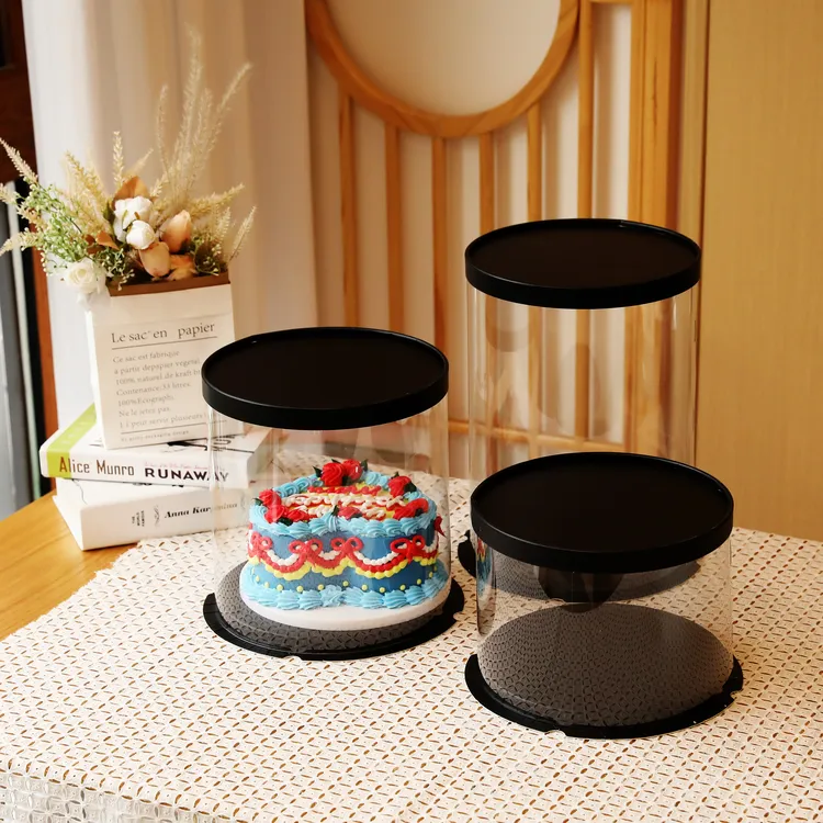 透明圆形蛋糕盒四寸六寸4寸6寸8寸10寸双层加高生日蛋糕包装盒子