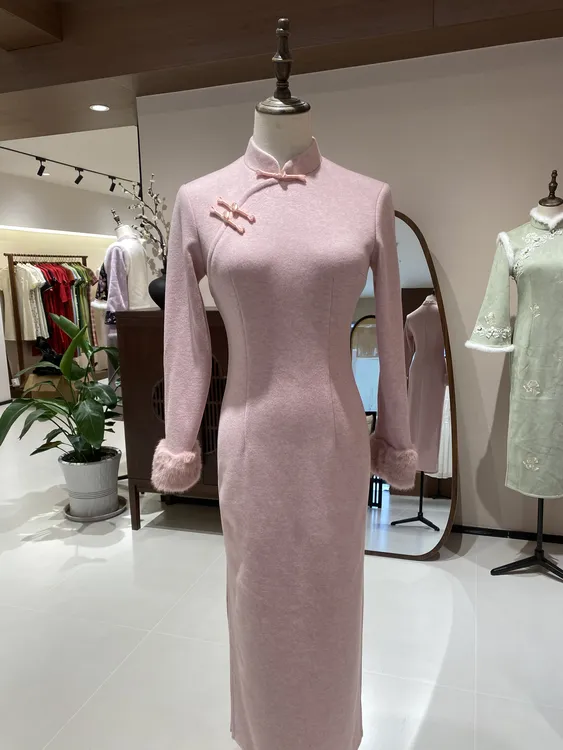 苏故里【晨曦】加绒秋冬文艺显瘦新中式日常旗袍气质衣长120