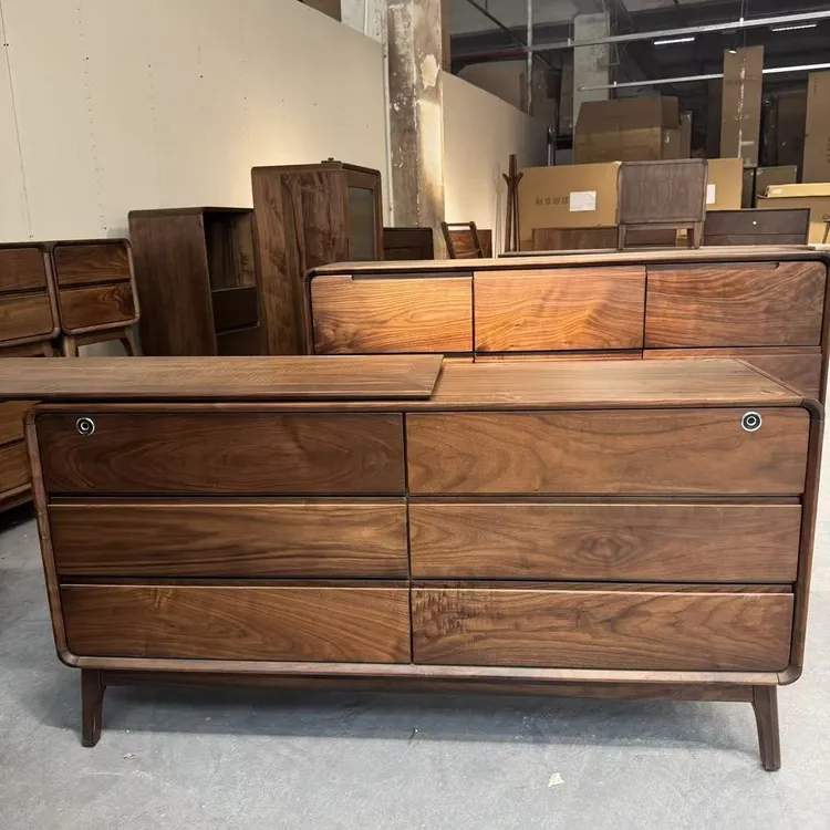 北美黑胡桃木六斗柜