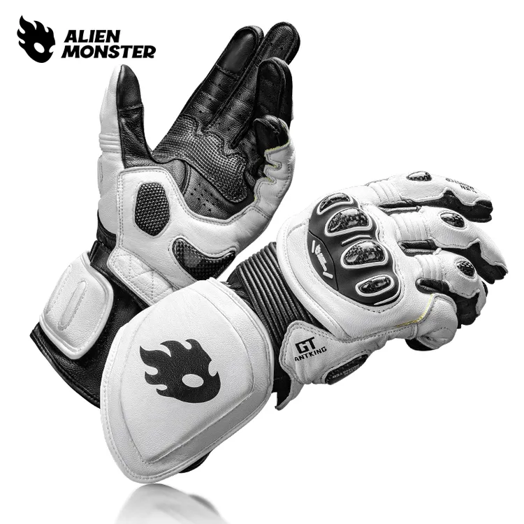 外星怪蚁王GT手套摩托车专业骑行碳纤维真皮机车防护竞技赛道长款