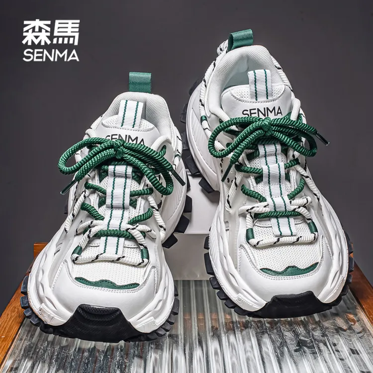 森马秋季厚底增高老爹鞋男款潮流百搭休闲鞋防滑耐磨旅游运动鞋男