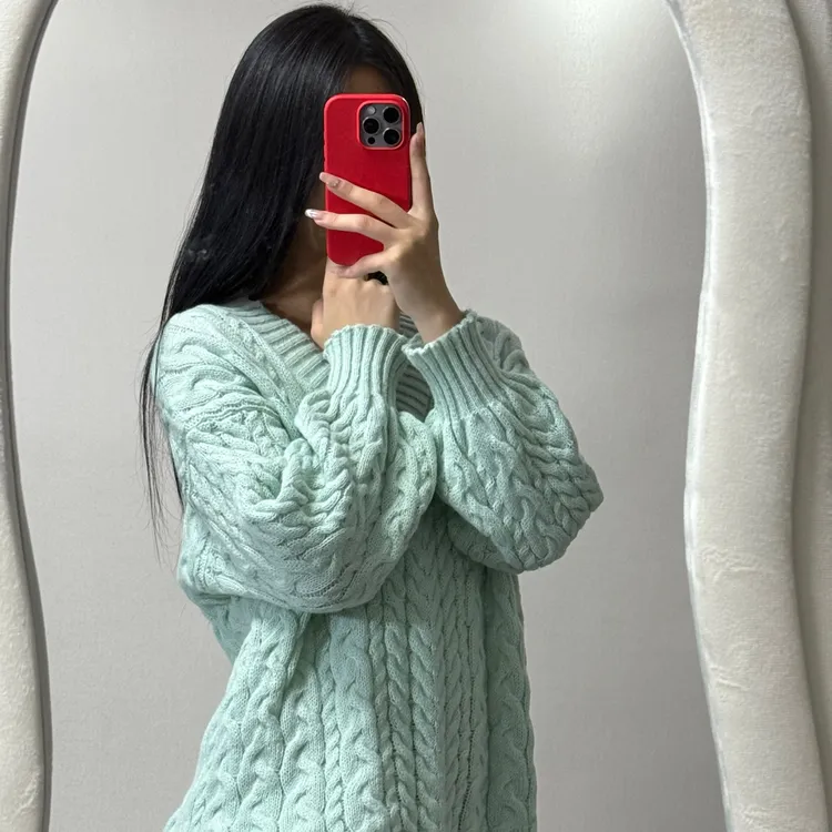 V领薄款厚款插肩袖保暖毛针织衫宽松纯色显瘦休闲