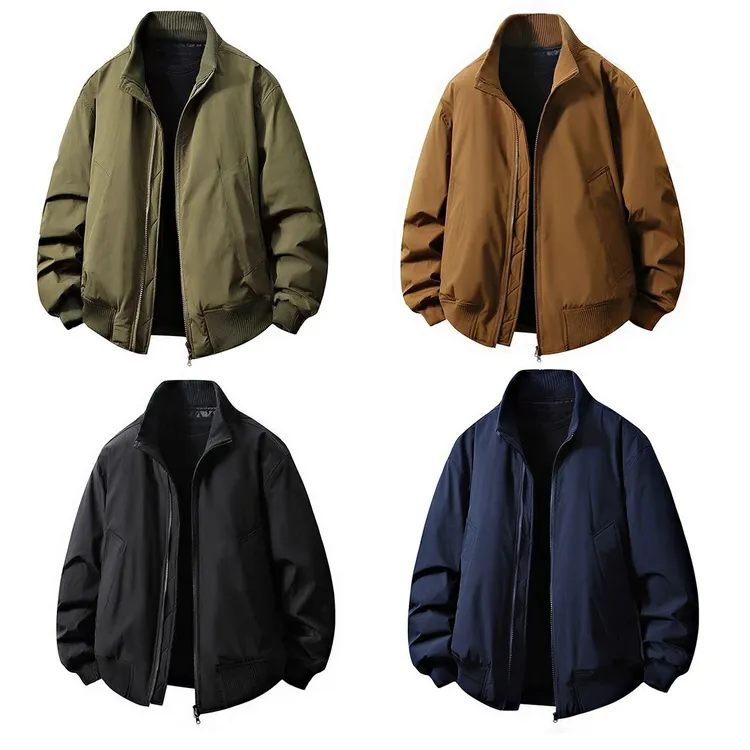【可型男装】秋装爆款飞行夹克教练服双开拉链防水潮牌外套M2527