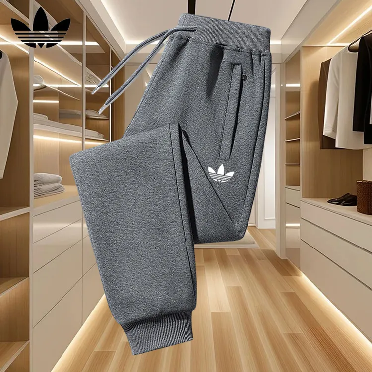 秋季新款男女运动束脚裤学生时尚百搭休闲裤情侣潮流加绒保暖卫裤