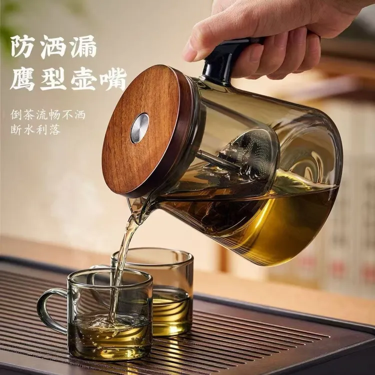 飘逸杯茶具泡茶壶2026新款家用过滤一键茶水分离玻璃杯喝茶冲茶HR商品图