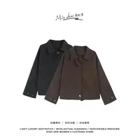秋冬季短款毛呢外套美拉德ins韩版设计师呢子短外套 33601