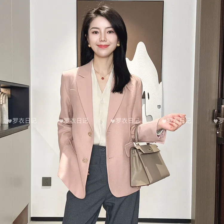 【罗衣日记定制】星空微闪高品质显瘦正肩西装外套女春秋气质西服