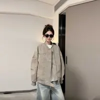 【嘉人有约】美拉德宽松冬季秋季美式复古加绒皮夹克加绒休闲夹克