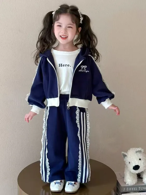 女童套装春秋季2025新款小童超好看儿童装秋装女宝宝洋气时髦衣服