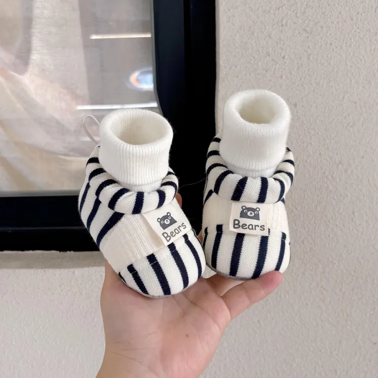 冬季加绒婴幼儿鞋0-12个月男女宝宝爬行学步保暖高筒步前鞋