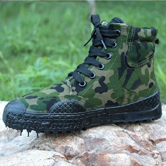 夏天解放鞋高帮劳保男鞋防滑耐磨工地鞋透气帆布鞋干活工作胶鞋女