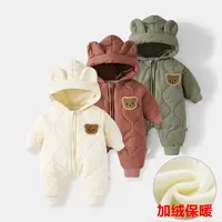 新生婴儿秋冬季男宝宝女外出连体衣服洋气加厚棉服0套装1岁半爬服