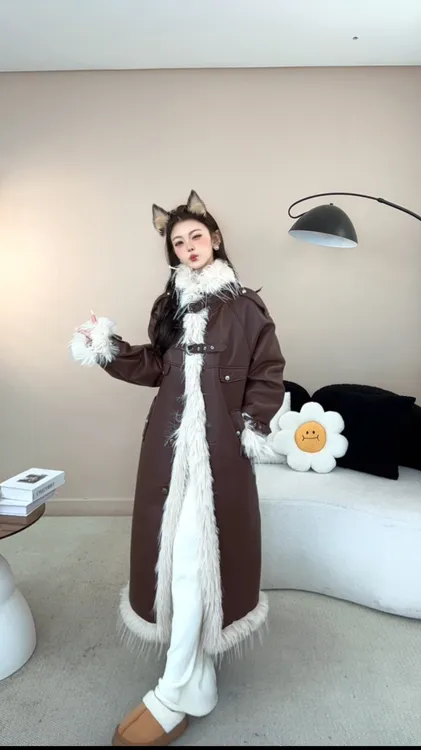 【羊大大专属】【冬日特调】2025年冬季新款首发限定宽松加厚长款大衣