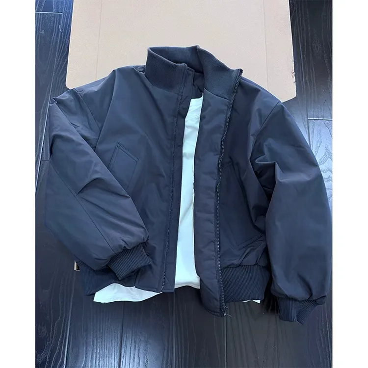 美式cleanfit飞行夹克棉服外套男款冬季新款bomber廓形立领棉衣潮