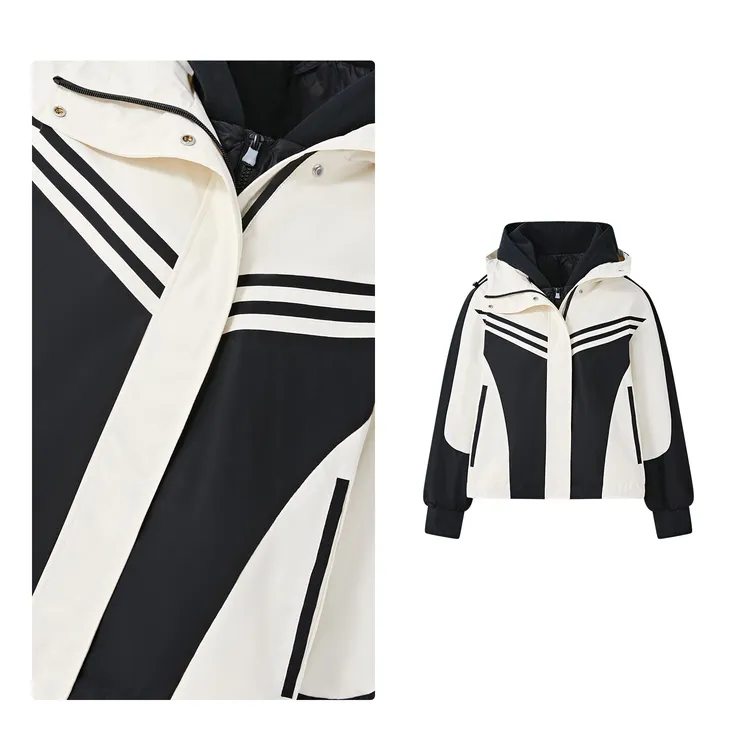 门店14&9/9！寒盾羽绒服」明星同款90鸭绒三合一冲锋衣外套女M14032