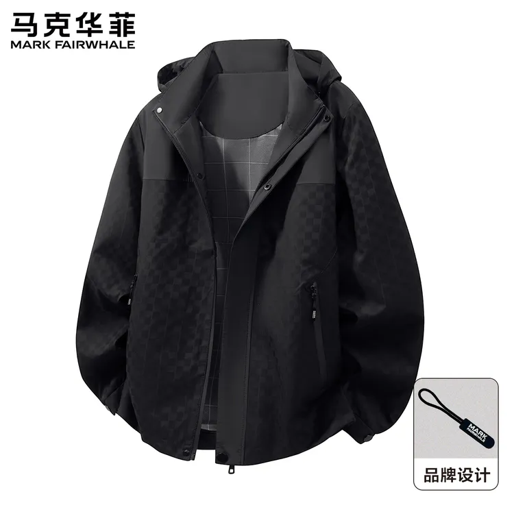马克华菲新款休闲夹克男士2025秋冬季宽松百搭翻领美式潮牌外套男